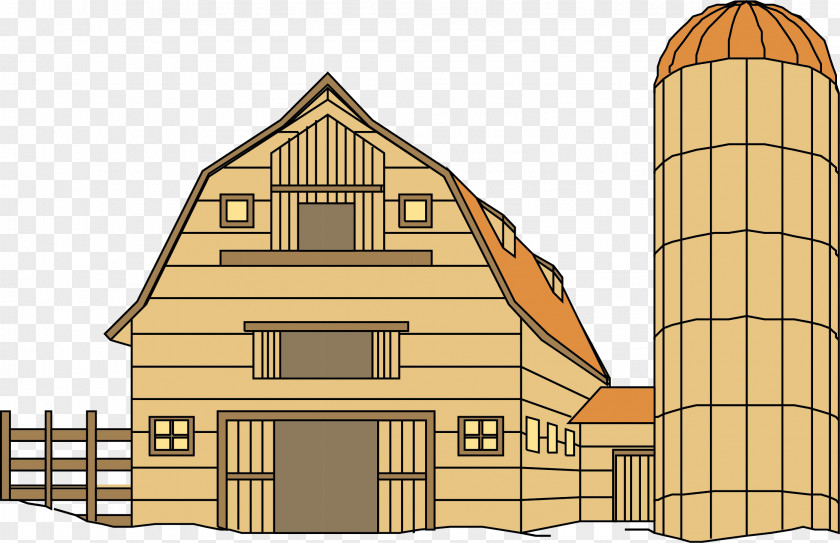 Garden House Silo Barn Farm Clip Art PNG