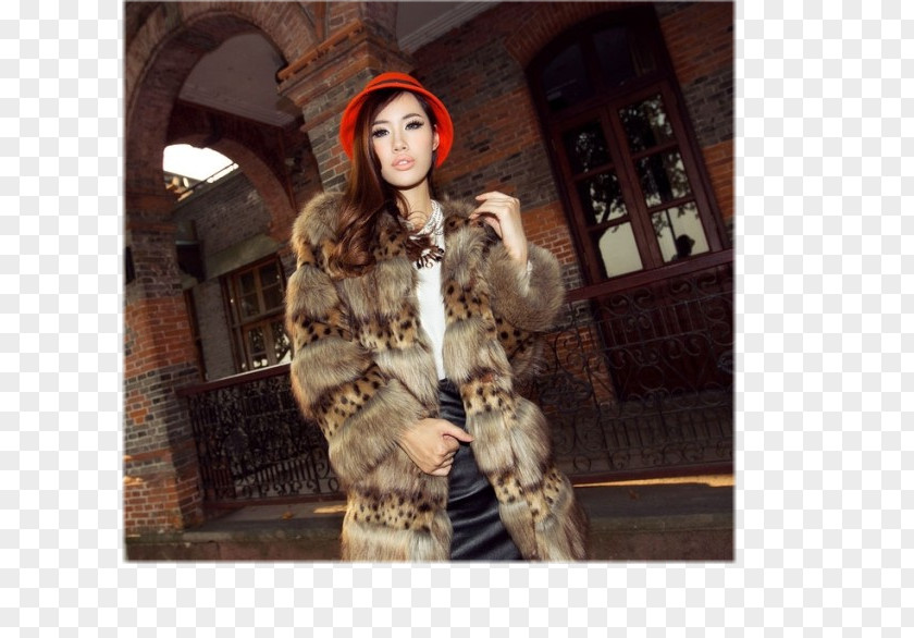 Ladies Fur Parka Fashion Jacket Coat PNG