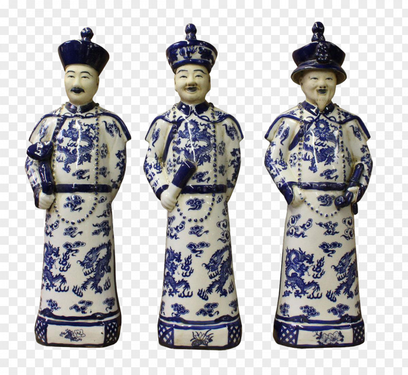 The Blue And White Porcelain Vase Cobalt Pottery Figurine PNG