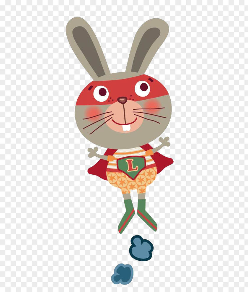 Anthropomorphic Rabbit Easter Bunny Cartoon Whiskers Illustration PNG