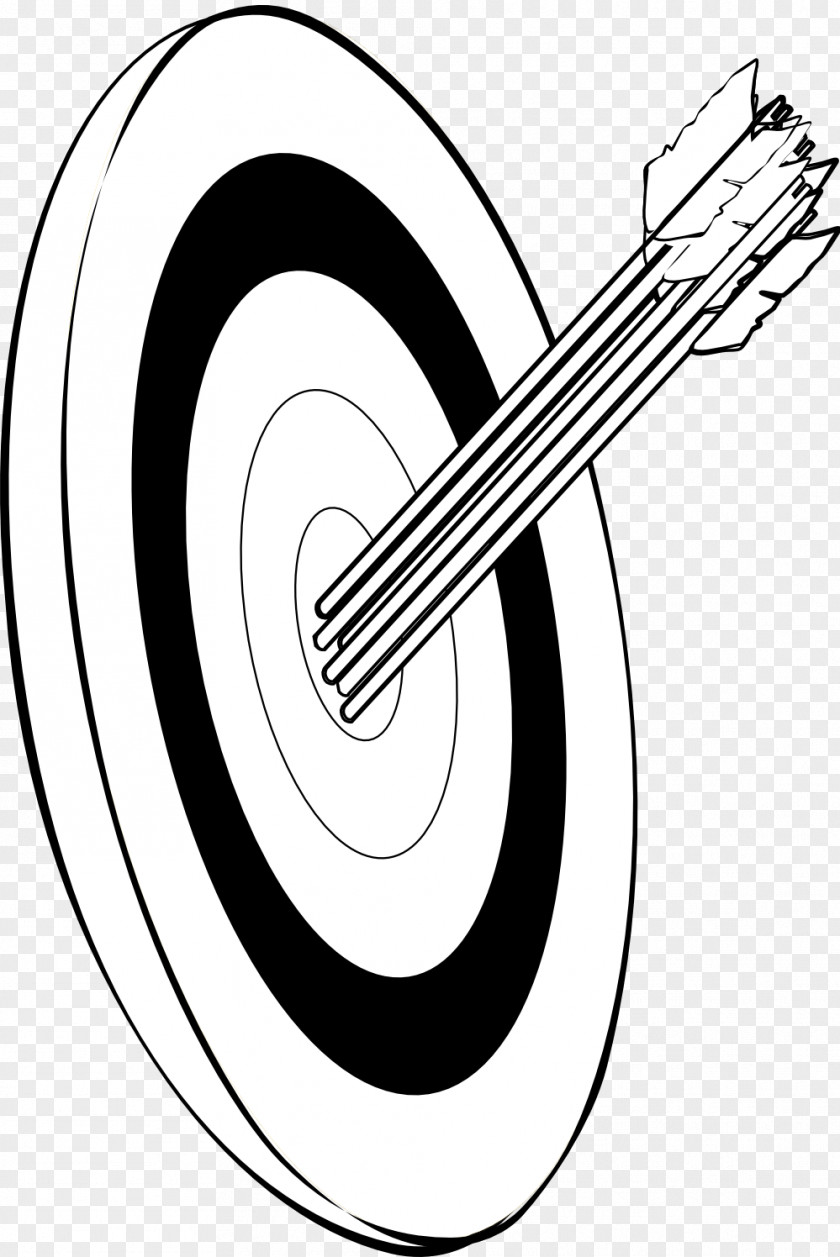 Arrow Black And White Shooting Target Archery Clip Art PNG
