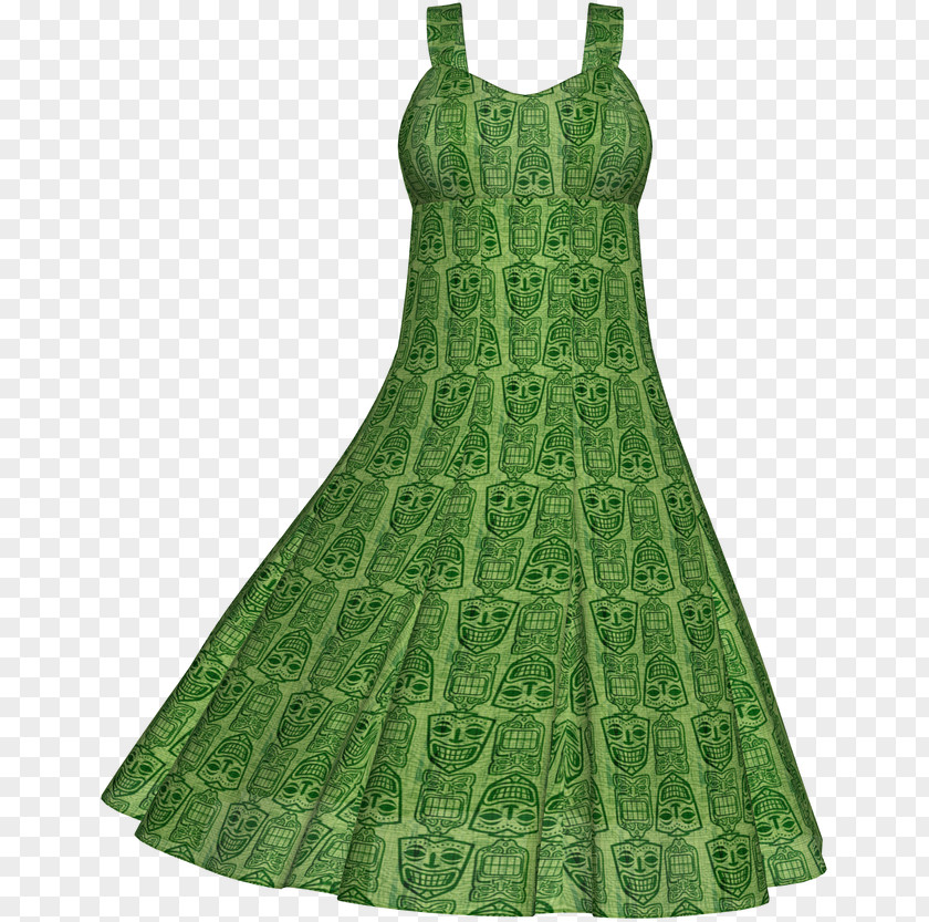 Cocktail Costume Design Dress Green PNG