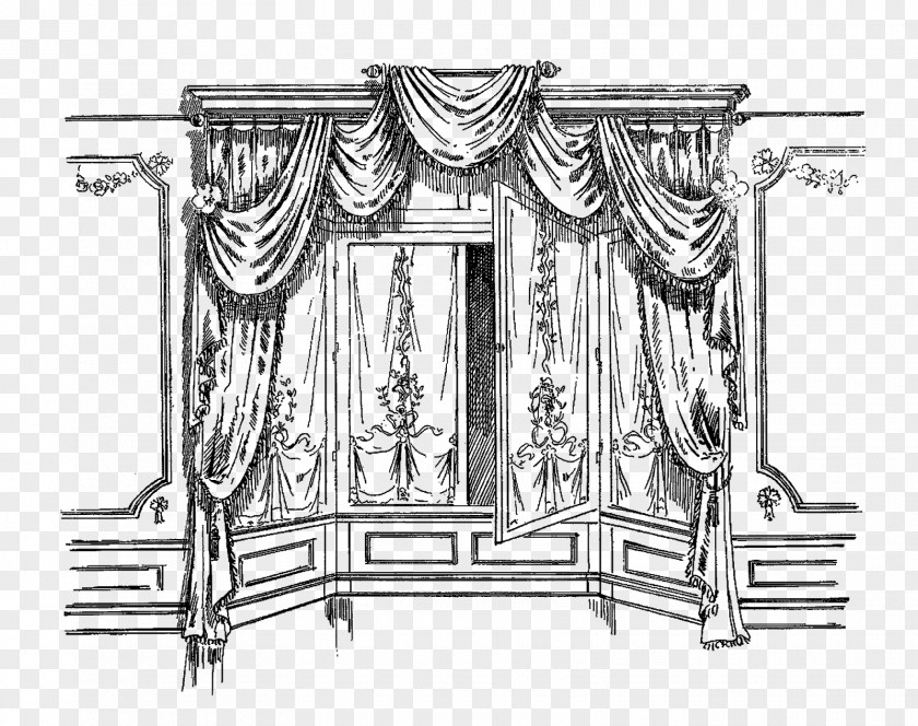 Curtains Drawing Monochrome /m/02csf Sketch PNG
