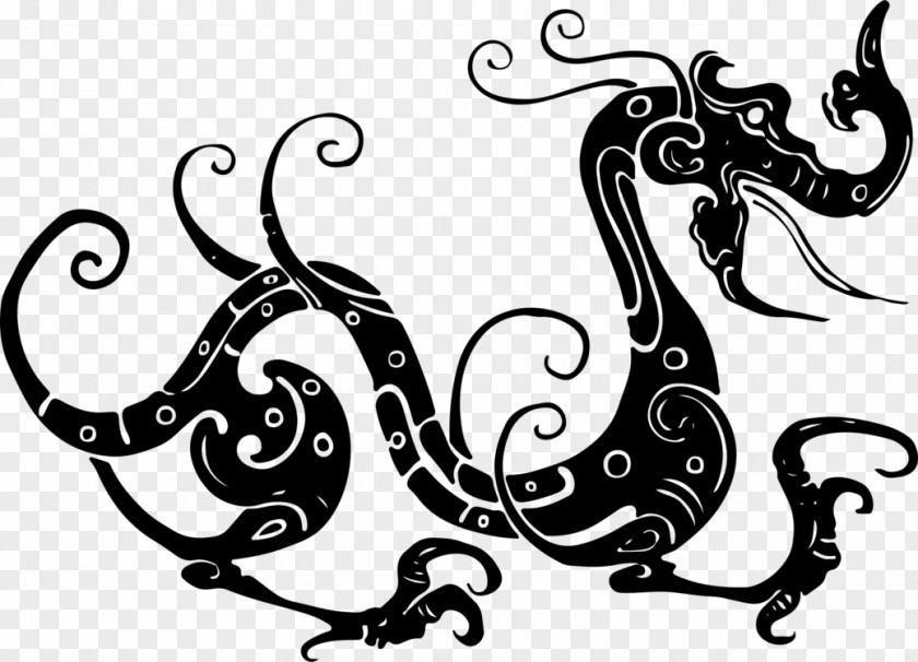 Dragon Symbols Fantasy Chinese Vector Graphics Clip Art PNG
