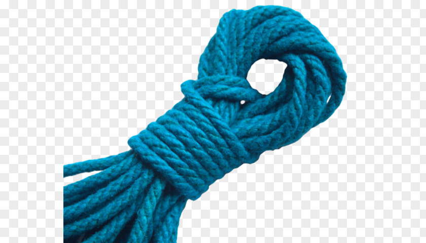 Hemp Rope Wool Turquoise PNG