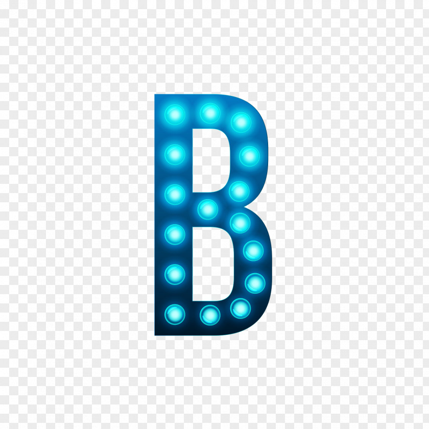 Luminous Lamp Letters B Light Letter PNG