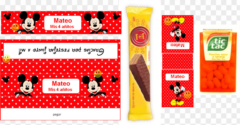 Mickey Mouse Candy Bar Tic Tac PNG