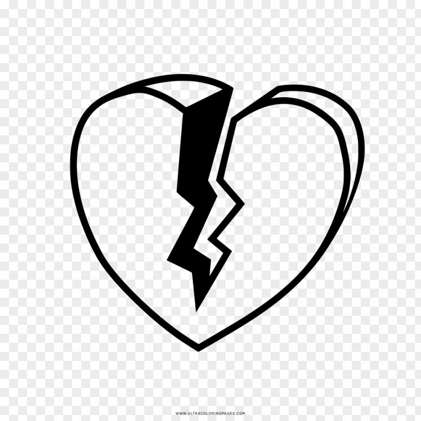 Painting Black And White Drawing Coloring Book Broken Heart PNG