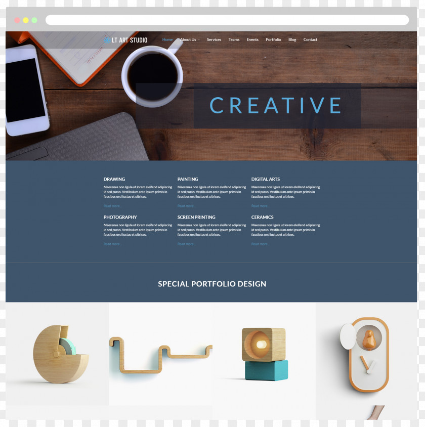 WordPress Template Responsive Web Design Art Joomla PNG