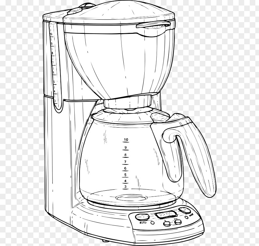 Coffee Sketch Coffeemaker Cafe Brewed Drawing PNG
