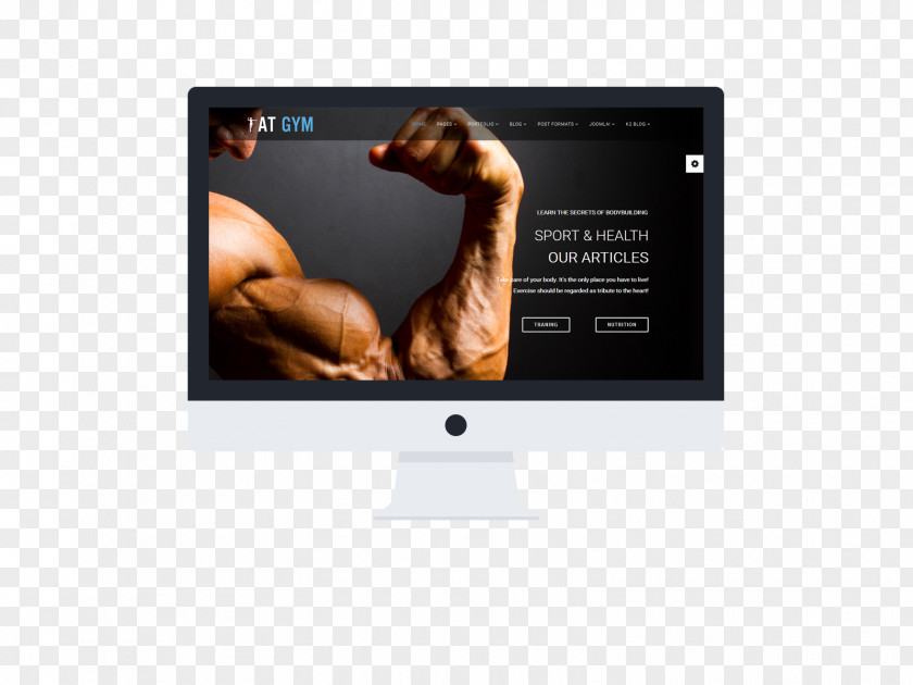 Gym Responsive Web Design Fitness Centre Template PNG