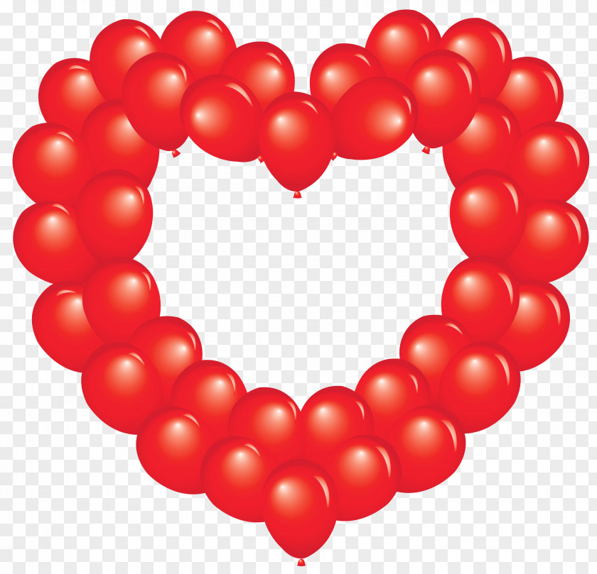 Transparent Red Heart Balloon Clipart Clip Art PNG