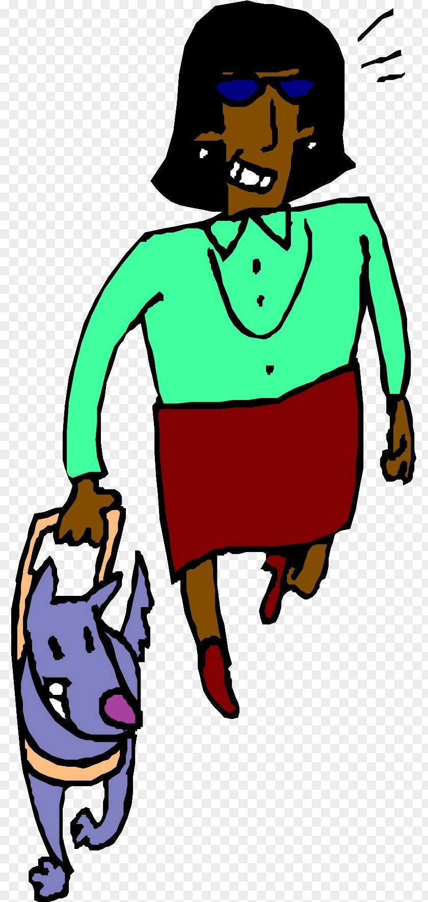 Walk The Dog Woman Clip Art PNG