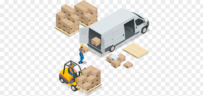 Warehouse Cargo Van Logistics Transport PNG