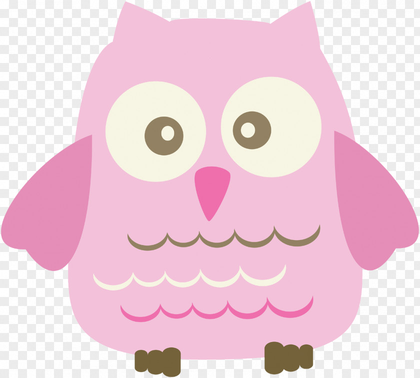 Animation Bird Owl Pink Cartoon Of Prey PNG