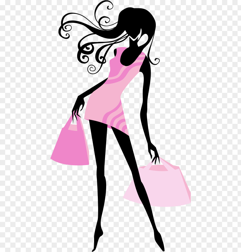 Fashion Girl PNG , Pink fashion girl clipart PNG
