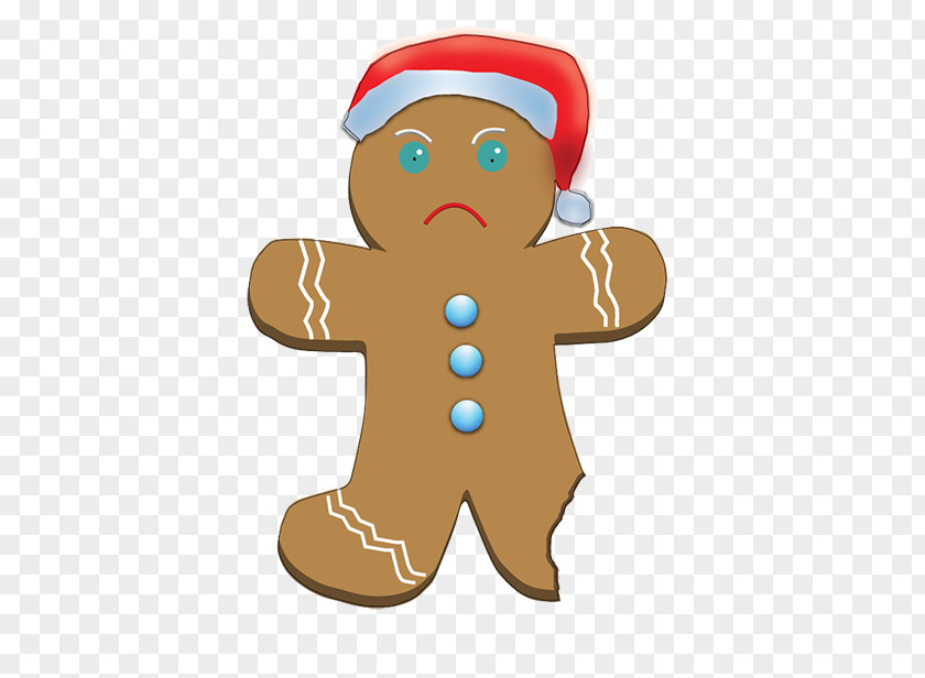 Gingerbread Man Christmas Ornament Cartoon Clip Art PNG