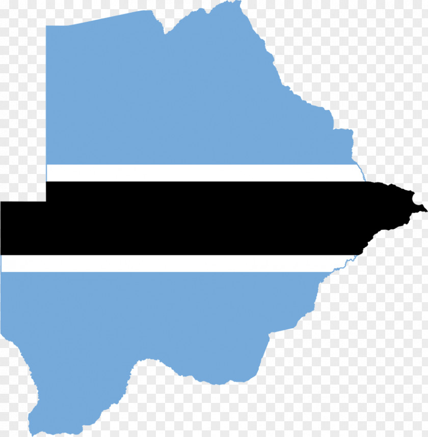 Map Flag Of Botswana PNG
