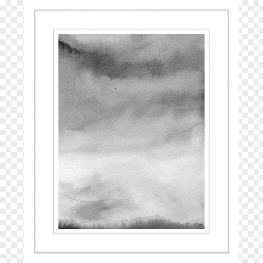 Picture Frames Sky White Watercolor Painting PNG