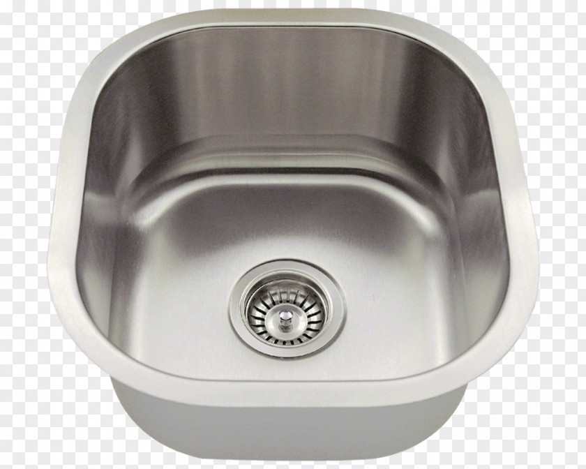 Sink Kitchen Brushed Metal Drain PNG