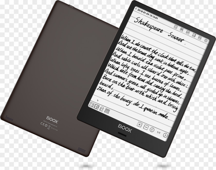 Android Comparison Of E-readers Boox Sony Reader E-book PNG