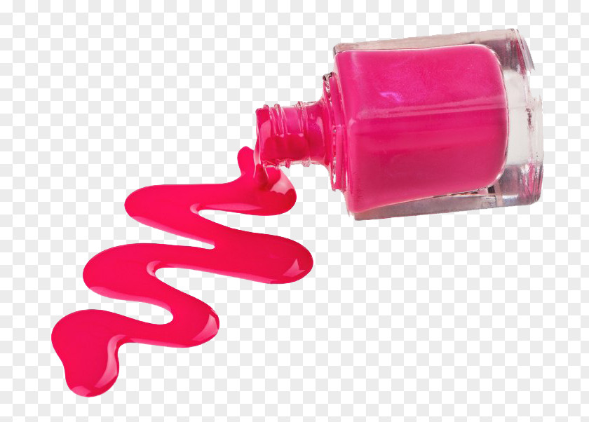 Cosmetics Material Property Pink Nail Polish Care Magenta Water Bottle PNG