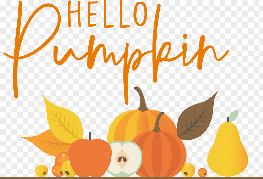 HELLO PUMPKIN Autumn Harvest PNG