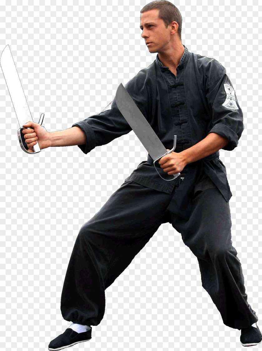 Kung Fu Wing Chun Knife Butterfly Sword Mu Ren Zhuang PNG