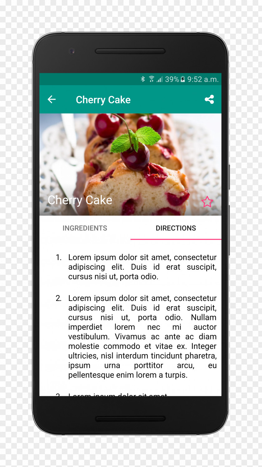 Menu Recipes Smartphone Recipe Mobile App Product PNG