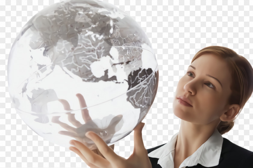 Transparent Material Sphere World Hand Globe Earth Gesture PNG