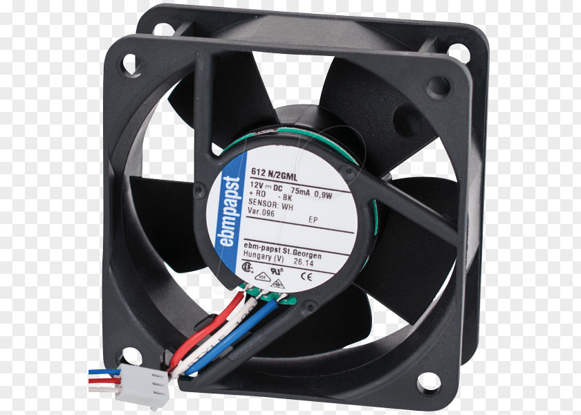 Fan Computer System Cooling Parts Ebm-papst Molex Connector Ventilation PNG