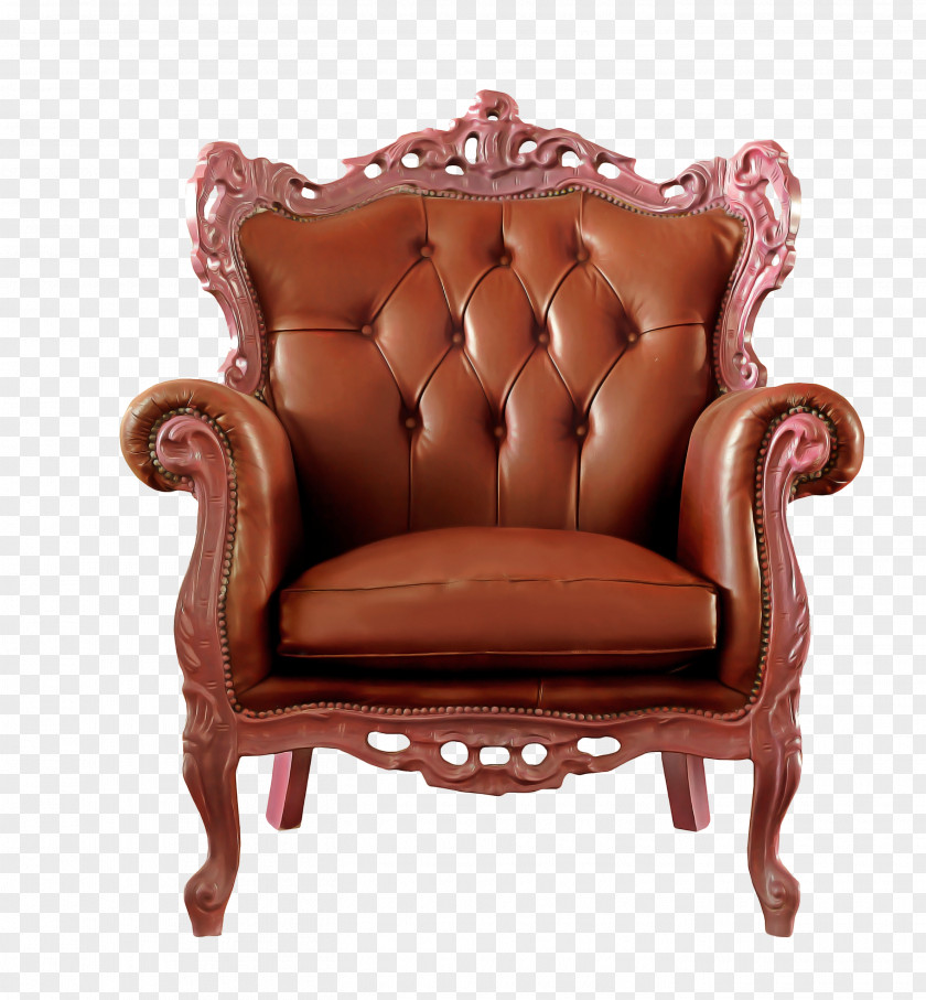 Furniture Chair Club Brown Leather PNG