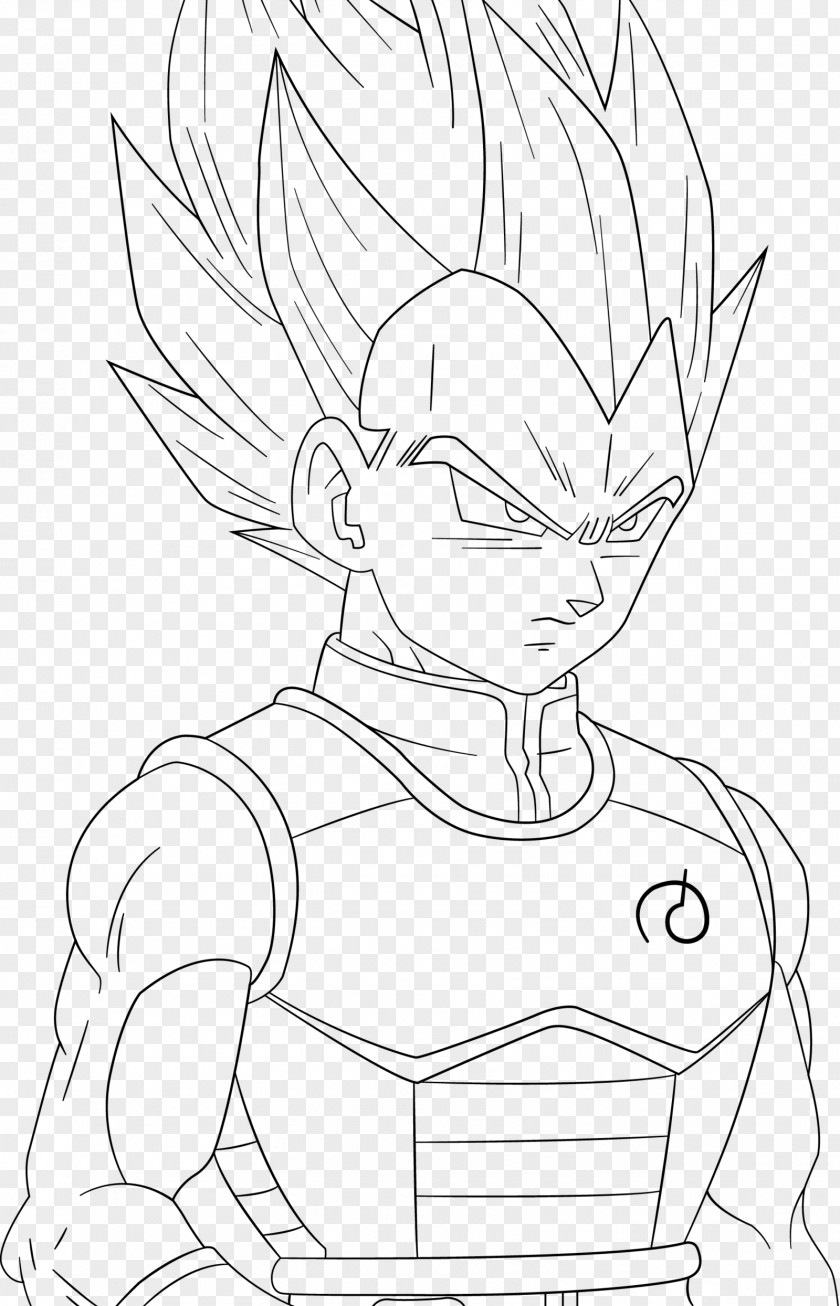 Goku Vegeta Majin Buu Gogeta Line Art PNG