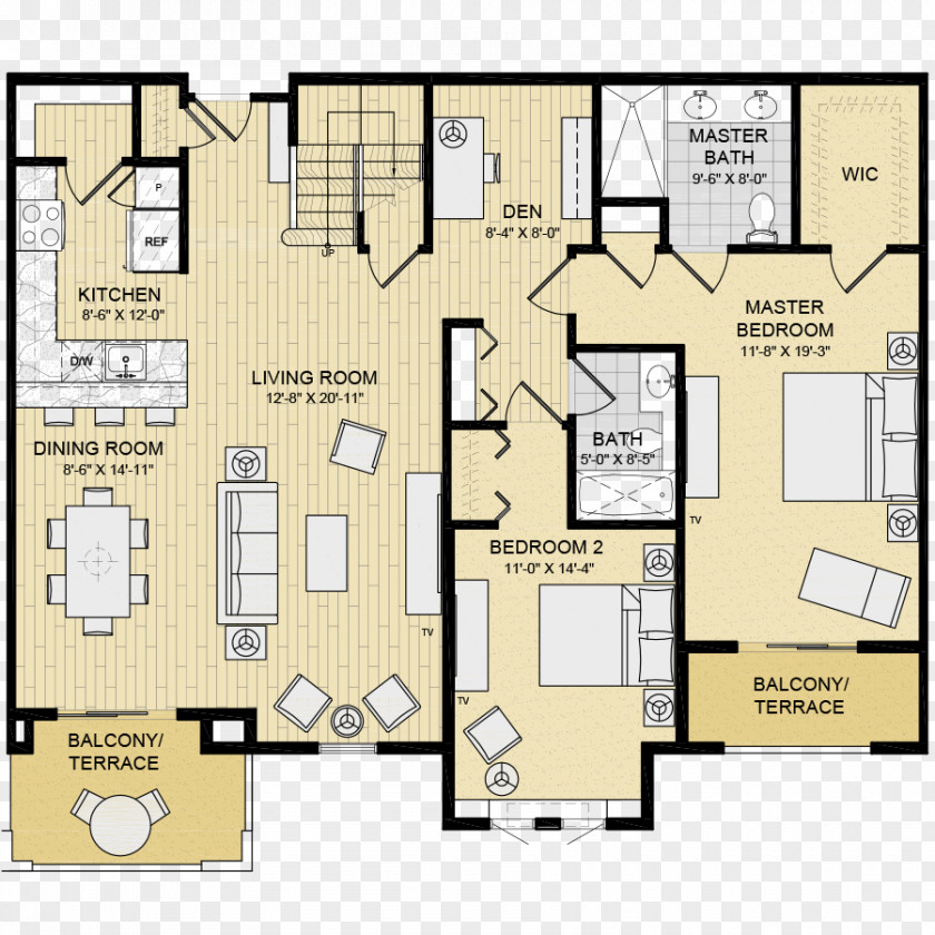 Park TOP Floor Plan Line Pattern PNG