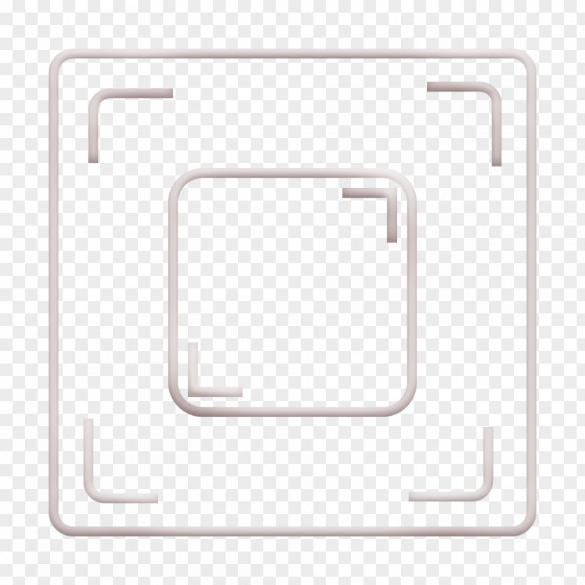 Rectangle Technology Outline Icon Proccessor Red PNG