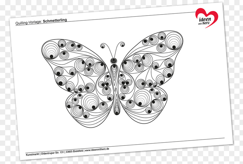 Butterfly Design Template Quilling Origami PNG