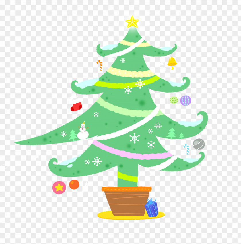 Christmas Tree Chemical Element Cartoon PNG