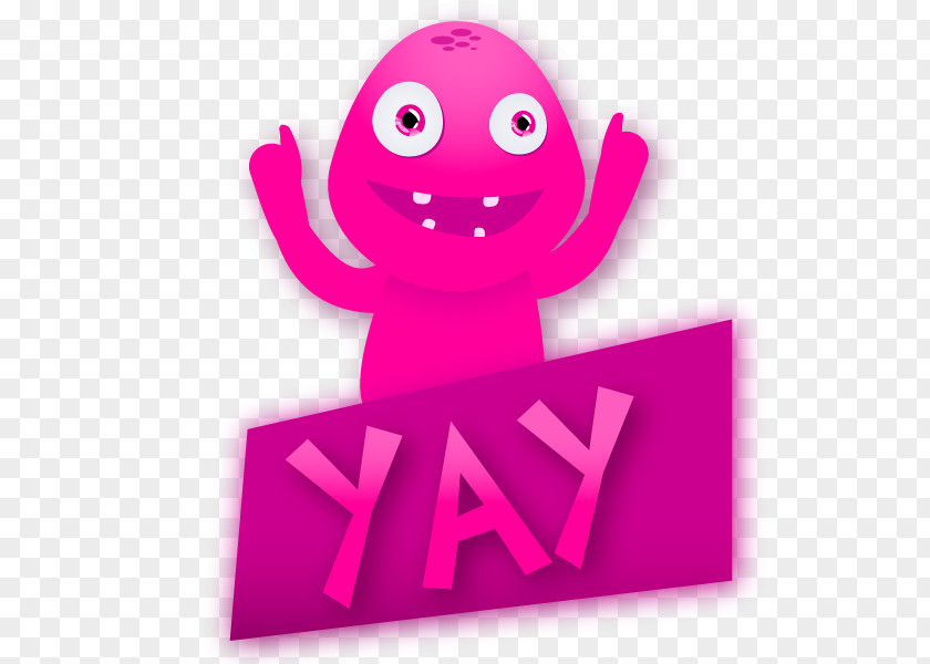 Pink M Character Clip Art PNG