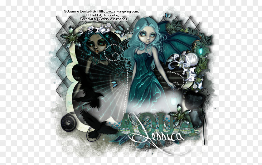 Fairy Portfolio One Teal Jasmine Becket-Griffith PNG