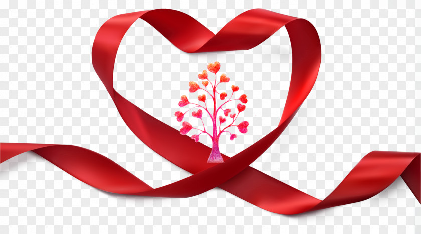 Heart-shaped Red Ribbon Shutterstock Illustration PNG