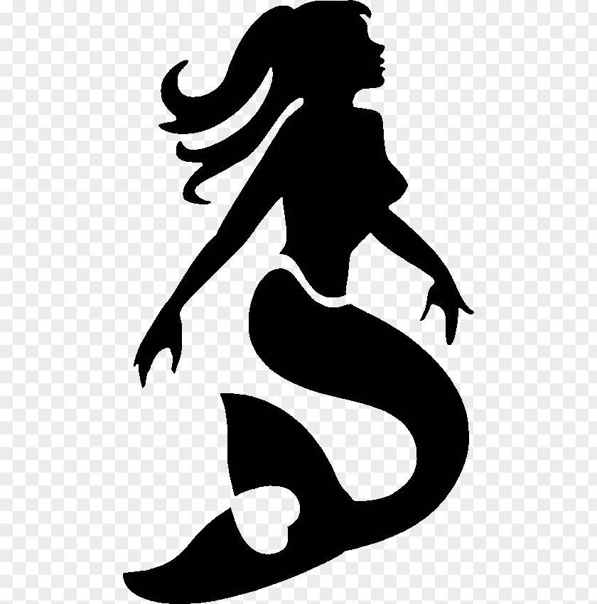 Mermaid Ariel Stencil Art Airbrush PNG