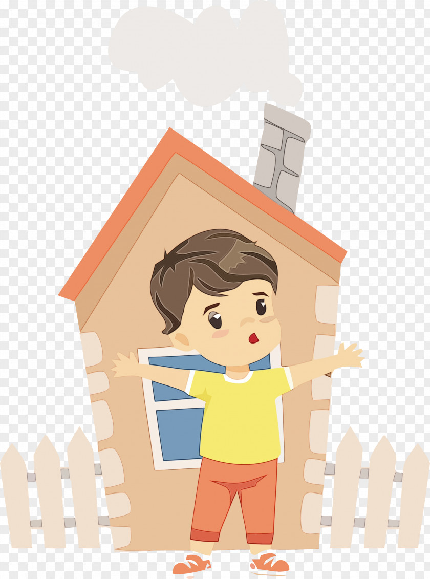 Cartoon Child House PNG