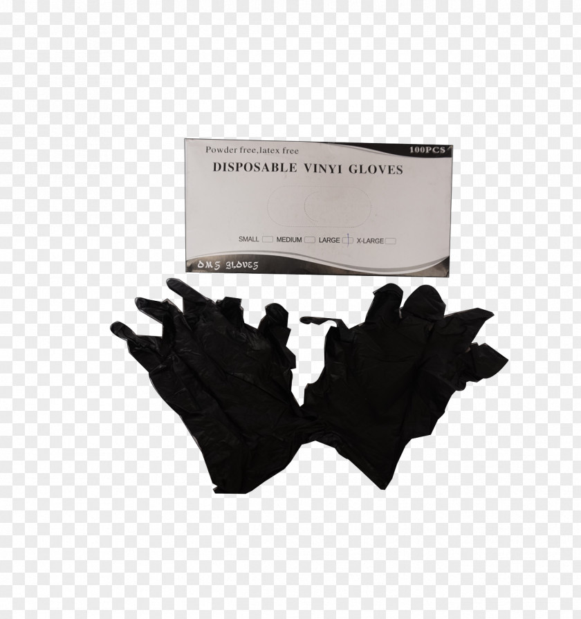 Disposable Gloves Glove Black M Font PNG