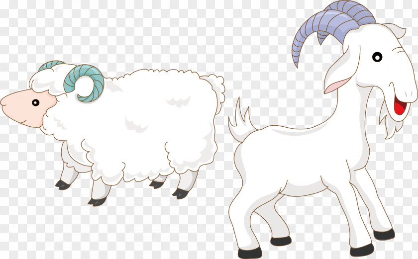 Goats And Sheep Cartoon Vector Material Goat PNG
