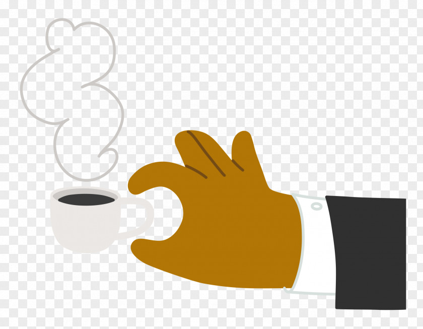 Hand Pinching Coffee PNG