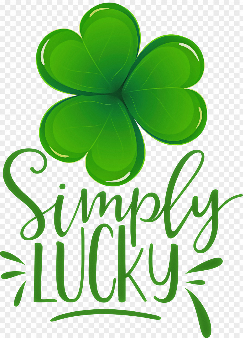 Shamrock Simply Lucky Saint Patricks Day PNG