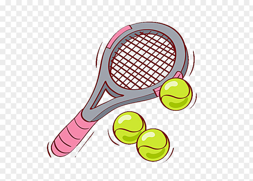 Tennis Racket Ball Illustration PNG