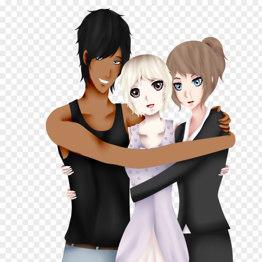 Hug Human Hair Color Black Arm Brown Shoulder PNG