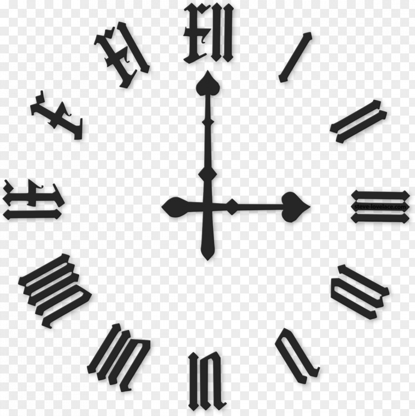 Roman Numeral Clock Pic Face Numerals Dial Clip Art PNG