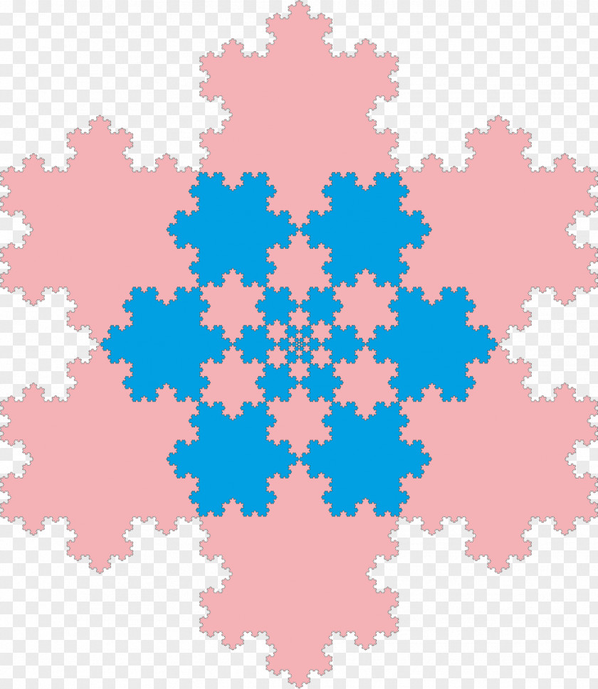 Snowflake Koch Fractal Curve L-system PNG